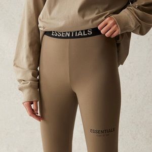 Fear of God Essentials leggings in Taupe